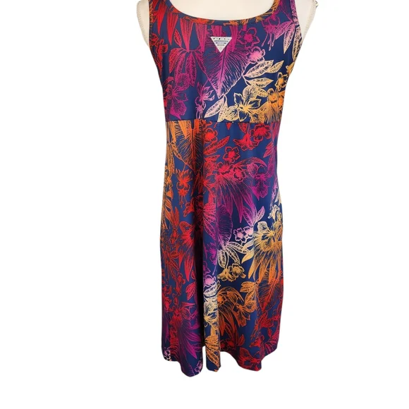 Columbia Sleeveless Floral A-Line Dress in Multi-Color - Picture 3 of 7